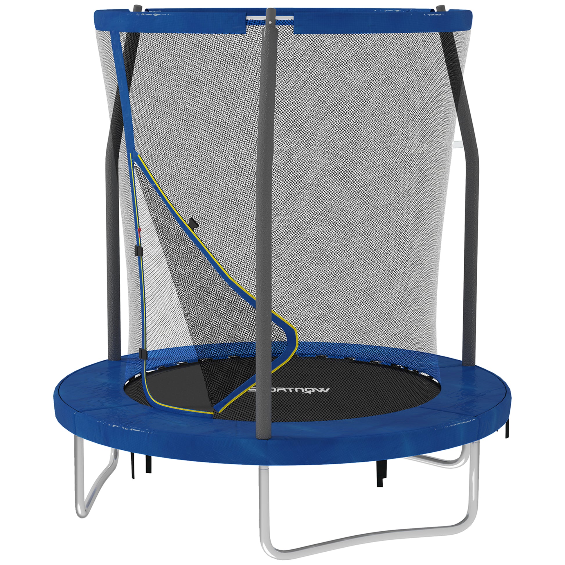 SPORTNOW Kids Trampoline, 6ft Garden Trampolines with Safety Net, Steel Frame, Blue