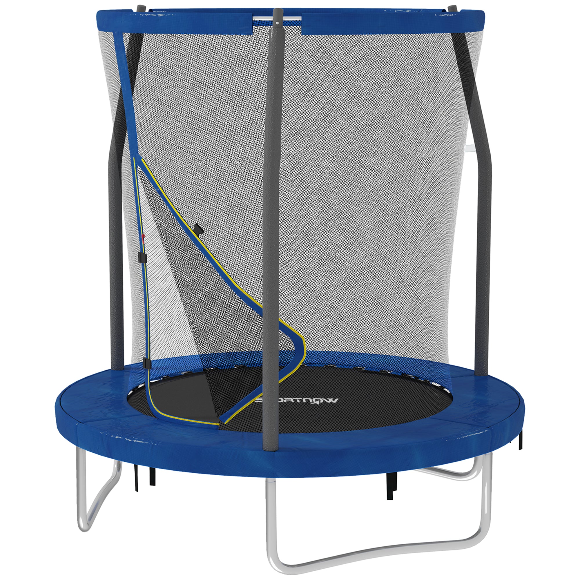 SPORTNOW Kids Trampoline, 6ft Garden Trampolines with Safety Net, Steel Frame, Blue