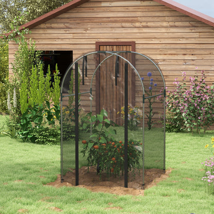 Insect Protection Net 1.2 x 1.2 m Garden Net with Door, Plant Protection Tent, Pest Protection Net with Steel Frame, for Garden, Balcony, HDPE, Black