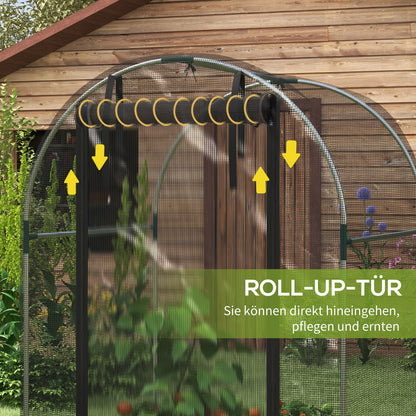 Insect Protection Net 1.2 x 1.2 m Garden Net with Door, Plant Protection Tent, Pest Protection Net with Steel Frame, for Garden, Balcony, HDPE, Black