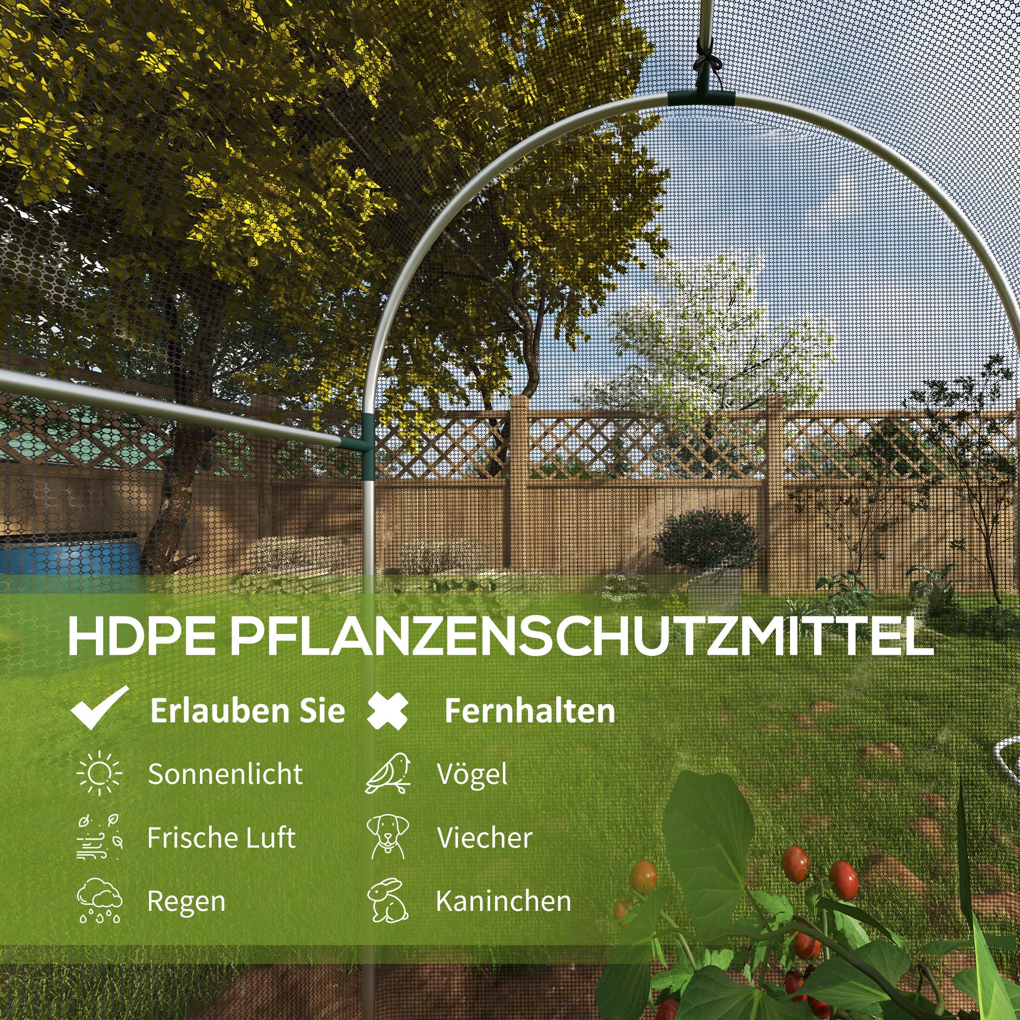 Insect Protection Net 1.2 x 1.2 m Garden Net with Door, Plant Protection Tent, Pest Protection Net with Steel Frame, for Garden, Balcony, HDPE, Black