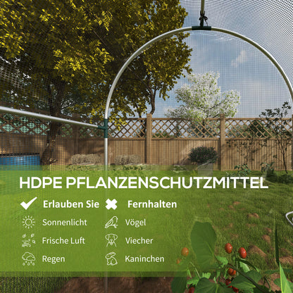 Insect Protection Net 1.2 x 1.2 m Garden Net with Door, Plant Protection Tent, Pest Protection Net with Steel Frame, for Garden, Balcony, HDPE, Black