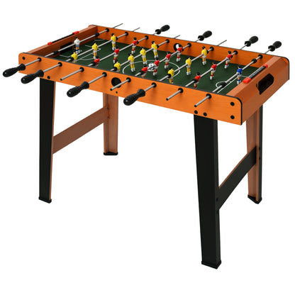 Kids Wooden Foosball Table Professional Soccer Table with 22 Players 2 Score Counters Long and Short Table Legs 84.5x40x61.2 cm Wood and Black