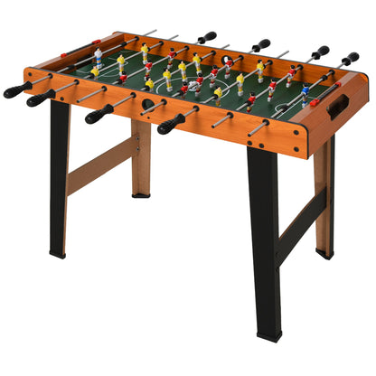 Kids Wooden Foosball Table Professional Soccer Table with 22 Players 2 Score Counters Long and Short Table Legs 84.5x40x61.2 cm Wood and Black