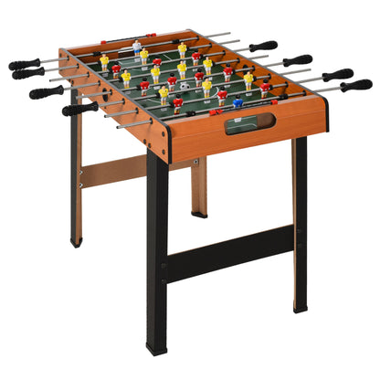 Kids Wooden Foosball Table Professional Soccer Table with 22 Players 2 Score Counters Long and Short Table Legs 84.5x40x61.2 cm Wood and Black