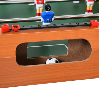 Kids Wooden Foosball Table Professional Soccer Table with 22 Players 2 Score Counters Long and Short Table Legs 84.5x40x61.2 cm Wood and Black