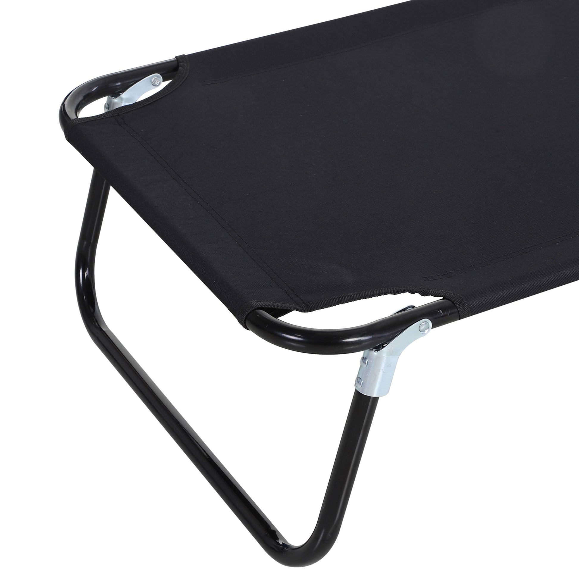 Foldable Sun Lounger Garden Lounge Chair with 5-Position Adjustable Backrest, Weatherproof Recliner Camping Chair, Garden Chair up to 120 kg load-bearing capacity, for Garden Vacation Outdoor Beach Pool, Black