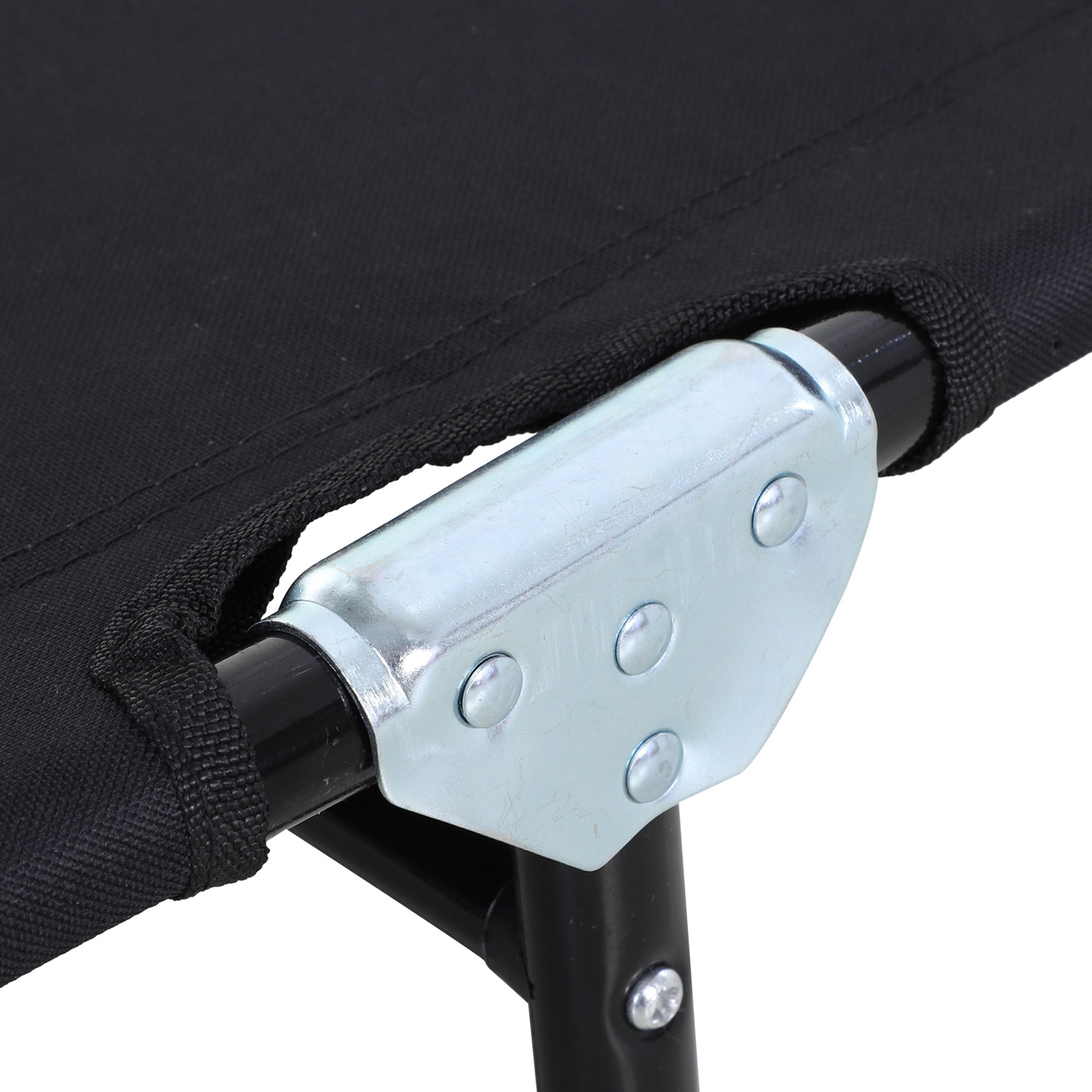 Foldable Sun Lounger Garden Lounge Chair with 5-Position Adjustable Backrest, Weatherproof Recliner Camping Chair, Garden Chair up to 120 kg load-bearing capacity, for Garden Vacation Outdoor Beach Pool, Black