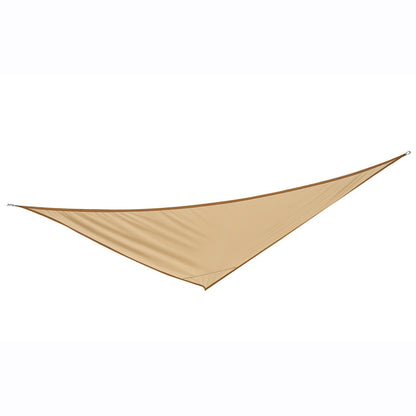 Large Triangular Shade Sail 3 x 3 x 3 m High Density UV Resistant Polyester Sand Color
