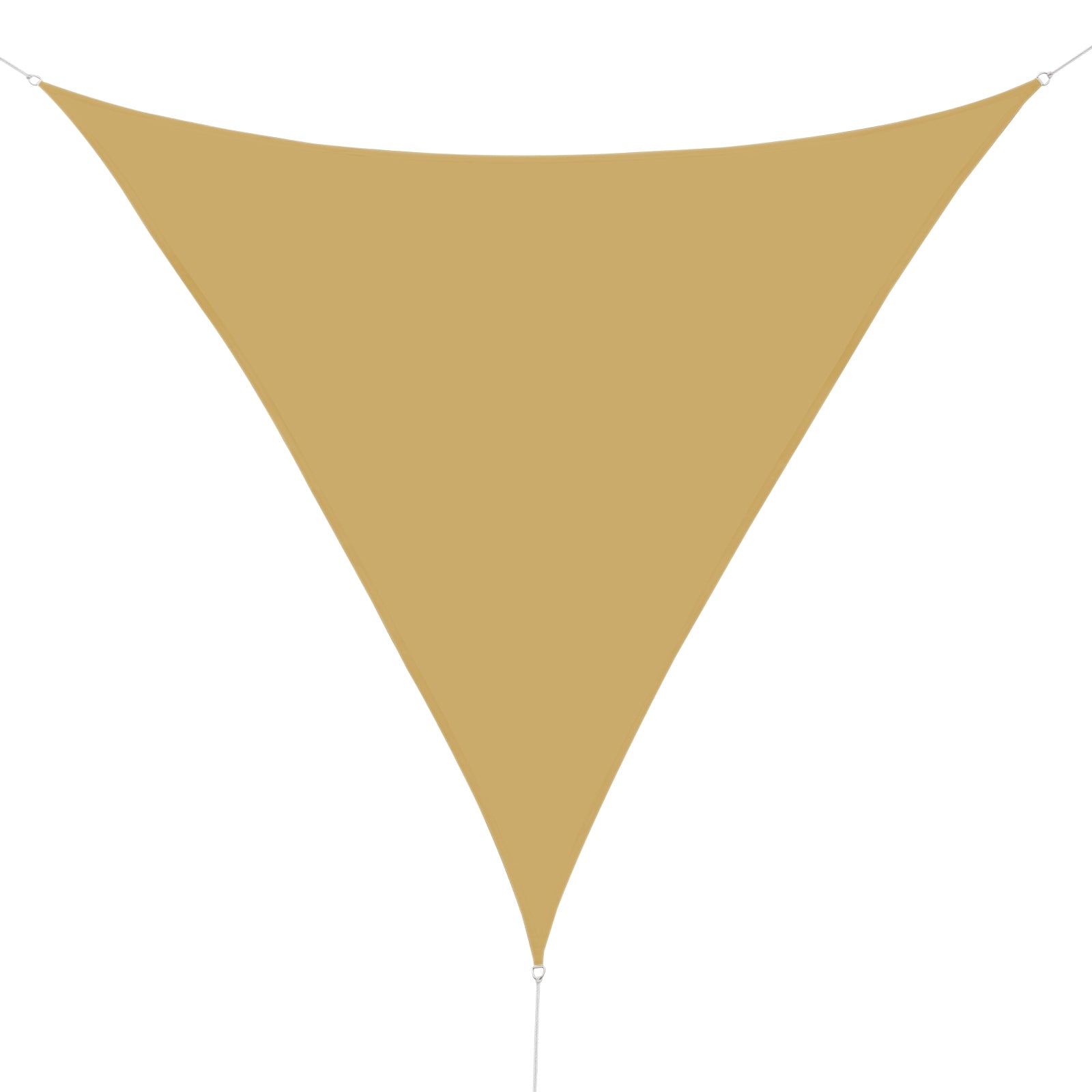 Large Triangular Shade Sail 3 x 3 x 3 m High Density UV Resistant Polyester Sand Color