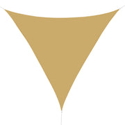 Large Triangular Shade Sail 3 x 3 x 3 m High Density UV Resistant Polyester Sand Color