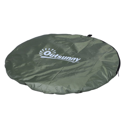 Pop-Up Shower Tent Portable Privacy Tent Instant Tent with Carrying Bag for Bathroom Dressing Room 120x120x190 cm Green
