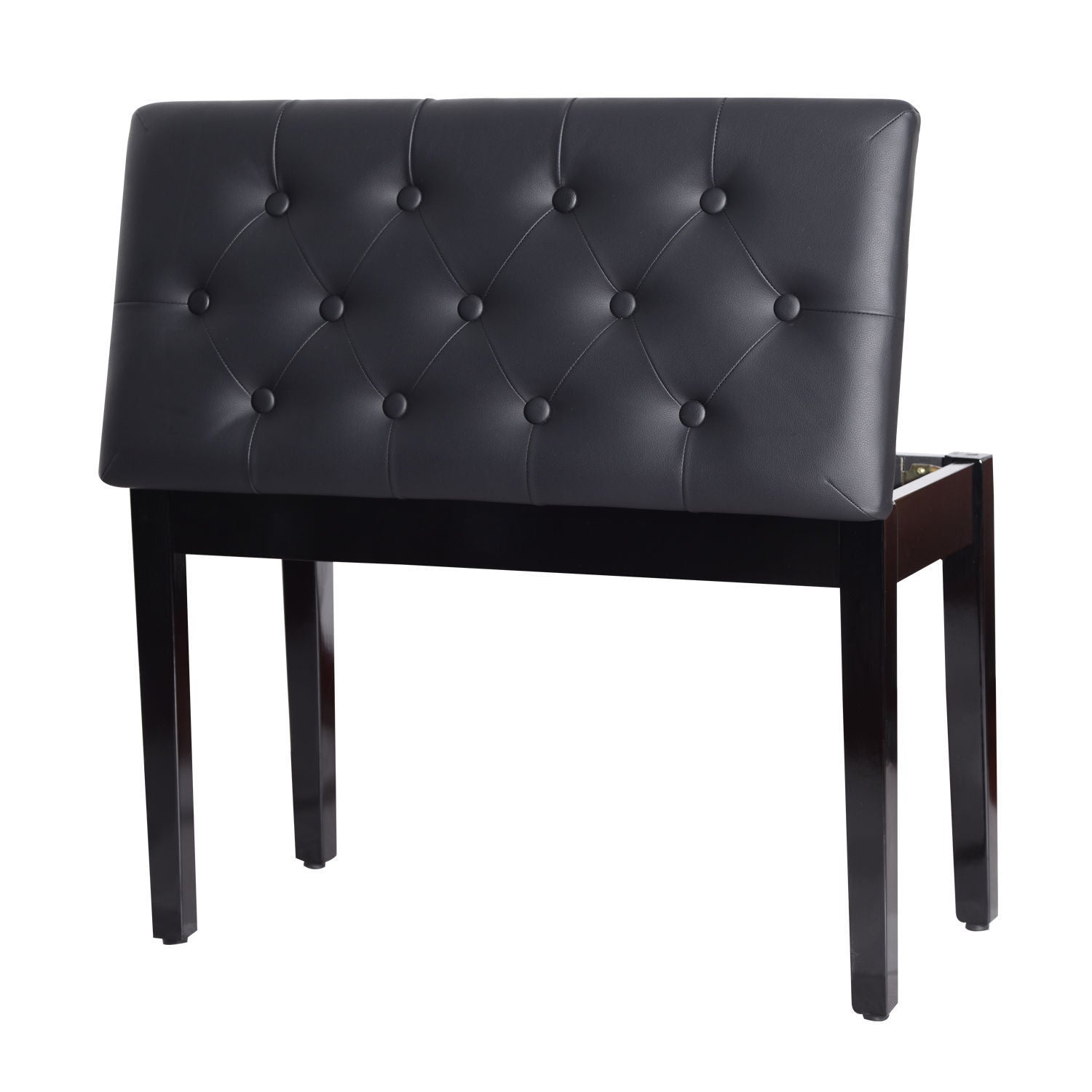 Piano Bench with Hidden Storage, Piano Stool with Faux Leather Cushion, Keyboard Bench for Piano, Keyboard, 76 x 36 x 50 cm, Black