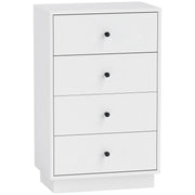 Dresser Sideboard with 4 Drawers Cabinet made of Engineered Wood Storage Cabinet in Modern Style Drawer Cabinet for Living Room Bedroom Hallway 47 x 29 x 75 cm White
