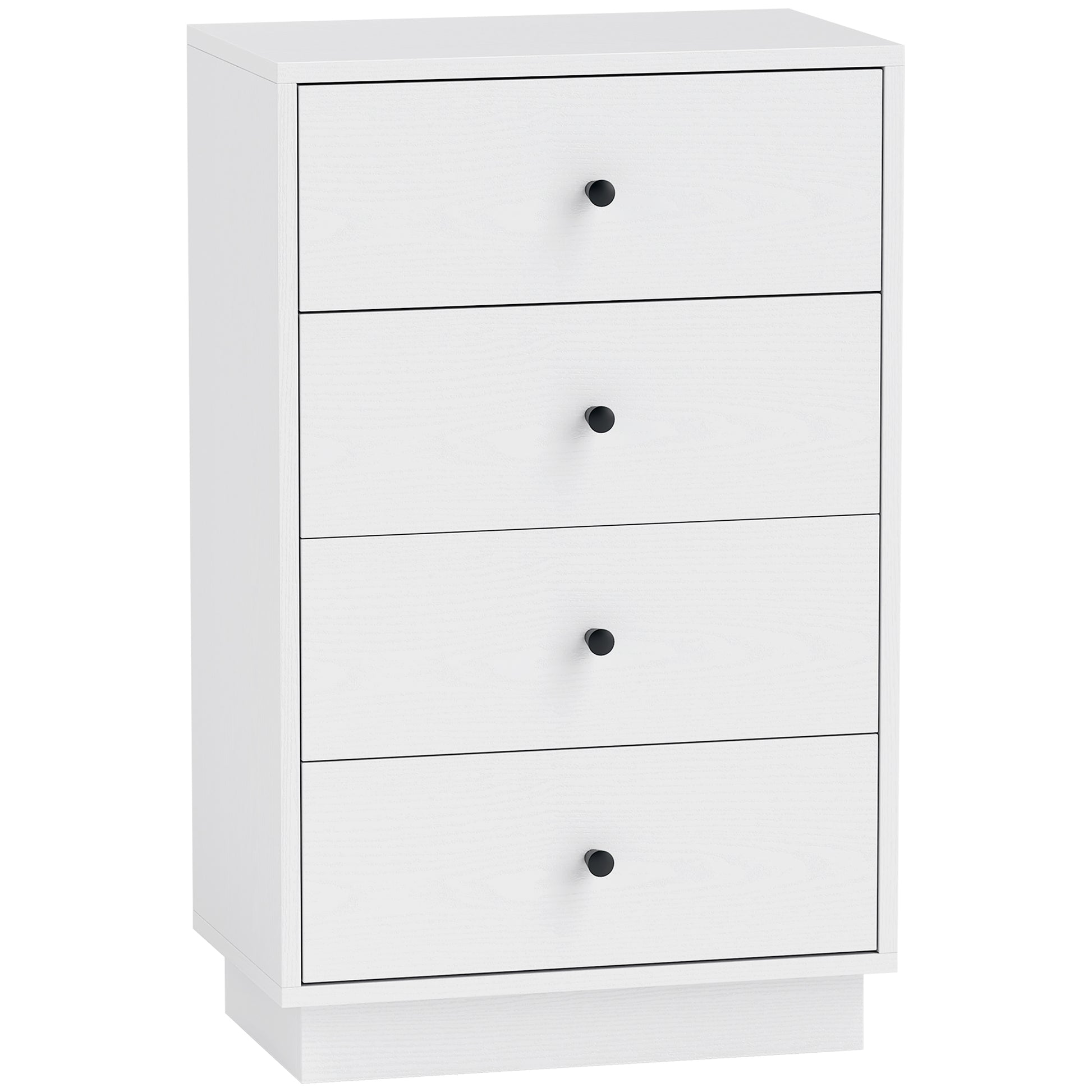 Dresser Sideboard with 4 Drawers Cabinet made of Engineered Wood Storage Cabinet in Modern Style Drawer Cabinet for Living Room Bedroom Hallway 47 x 29 x 75 cm White