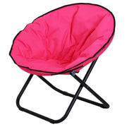 Folding Camping Chair Camp Chair with Backrest, Folding Chair up to 120kg, Padded Moonchair Extra Wide, Folding Outdoor Chair for Garden, Balcony, Camping, Pink