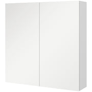 Wall-mounted bathroom cabinet, storage cupboard, 3 levels, adjustable shelf, 2 doors and mirrors, suspended cabinet, 60 x 15 x 60 cm, white