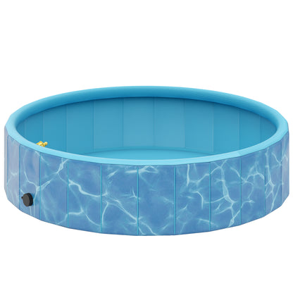 Dog Pool Foldable Splash Pool with Fountain and Water Cushion Design Ø120 x 30 cm Non-Slip Dog Bath Tub Swimming Pool Pool for Dogs and Cats