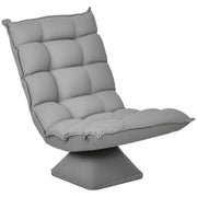 Floor Chair Floor Sofa with Adjustable Backrest, Swivel Meditation Chair with Base, Lazy Sofa, Padded Recliner for Office, Living Room, Light Gray
