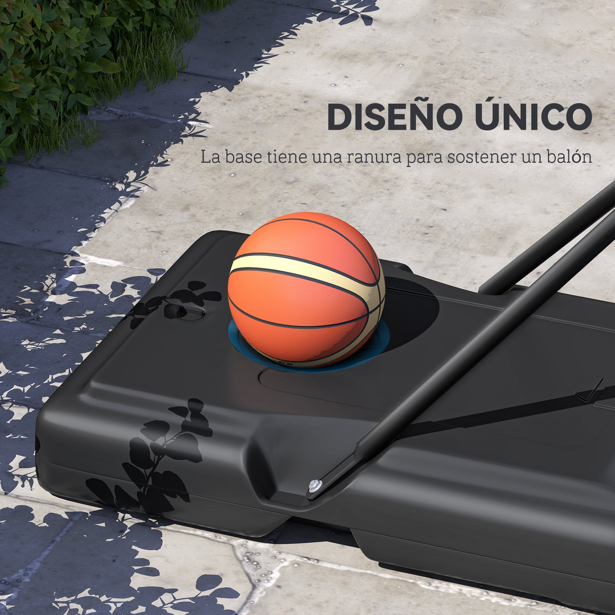Outdoor Basketball Hoop with Adjustable Height 220-365 cm Portable Basketball Hoop with Stand Basketball Hoop with Wheels Fillable Base Black