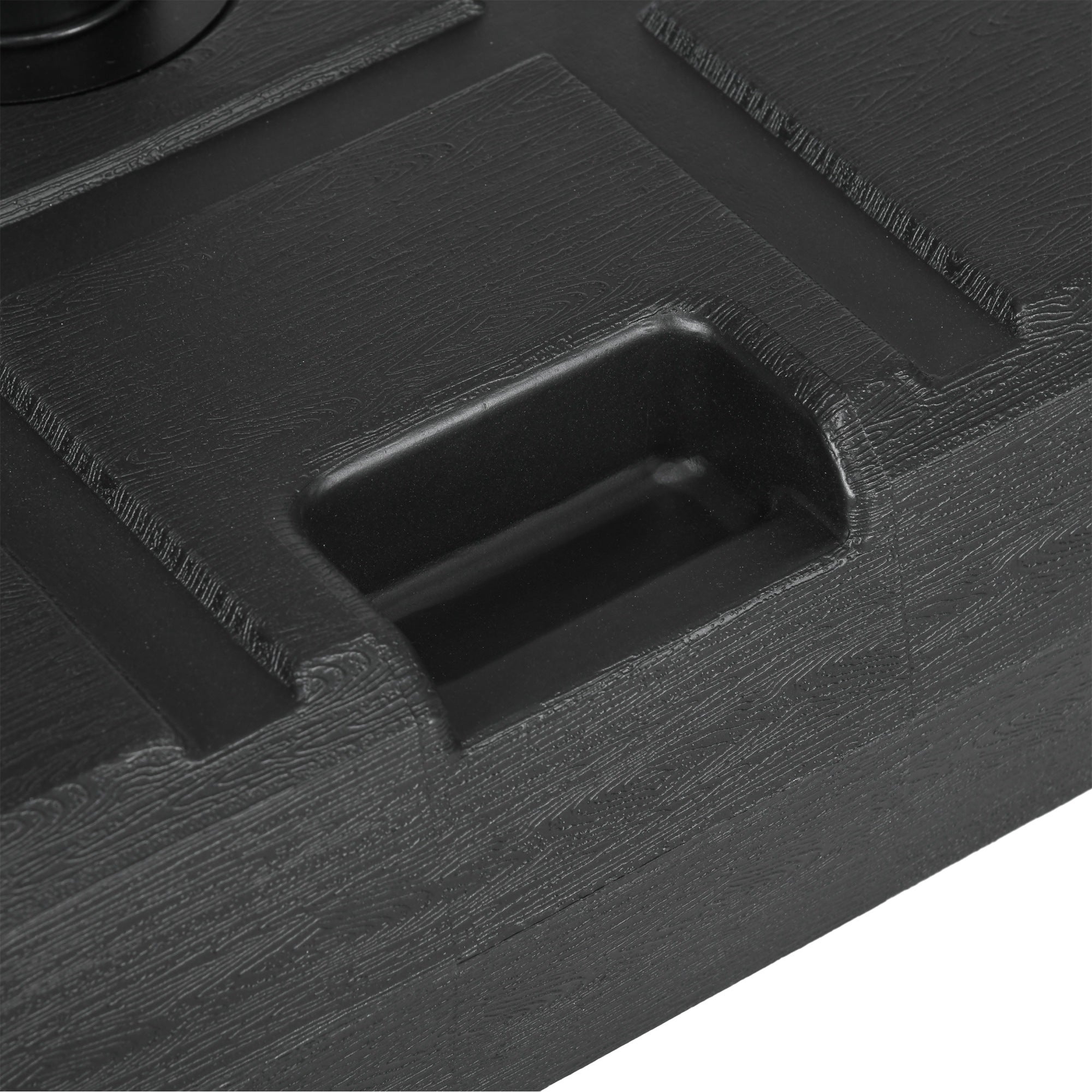 Rectangular Umbrella Base Fillable with 30 kg Water and 40 kg Sand for Parasol Post Ø32/38/48 mm Patio Garden 49x49x36.5 cm Black