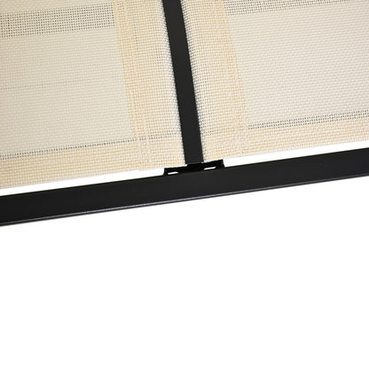 2-Seater Rocking Chair Garden Bench with Rocking Mechanism Garden Swing Bench made of Metal Park Bench loadable up to 200 kg Garden Furniture for Garden, Terrace, 120 x 70 x 85 cm Black+Beige