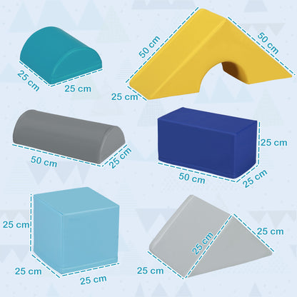 Soft Building Blocks Set for Children 1-3 Years with 11 Shapes, Foam Blocks Game for Kids, PU and EPE Material, Multicolour