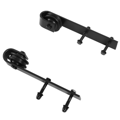 Sliding Door Kit Pocket Door System for doors with a thickness of 35-45 mm and maximum width of 1 m, maximum load 100 Kg dark brown steel