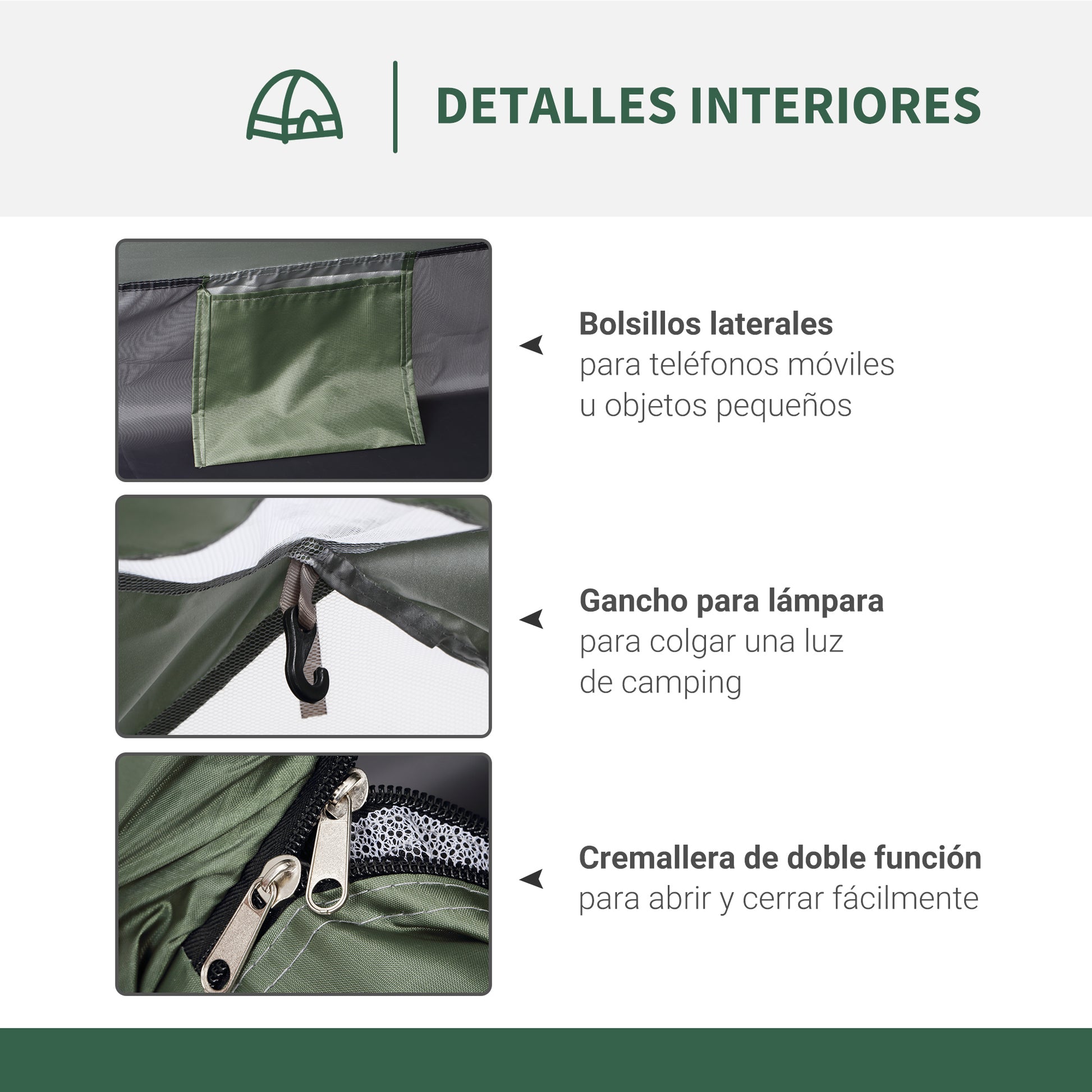 2-Person Camping Tent with 2 Mesh Windows, Pocket, Carrying Bag, and Fiberglass Frame 81"x60"x43" Green