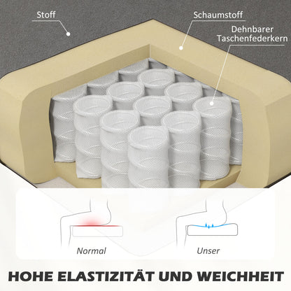 2-Seater Fabric Sofa Upholstered Double Sofa Lounge Furniture Wooden Velvet-Like Polyester Foam Dark Gray 117 x 56.5 x 77 cm