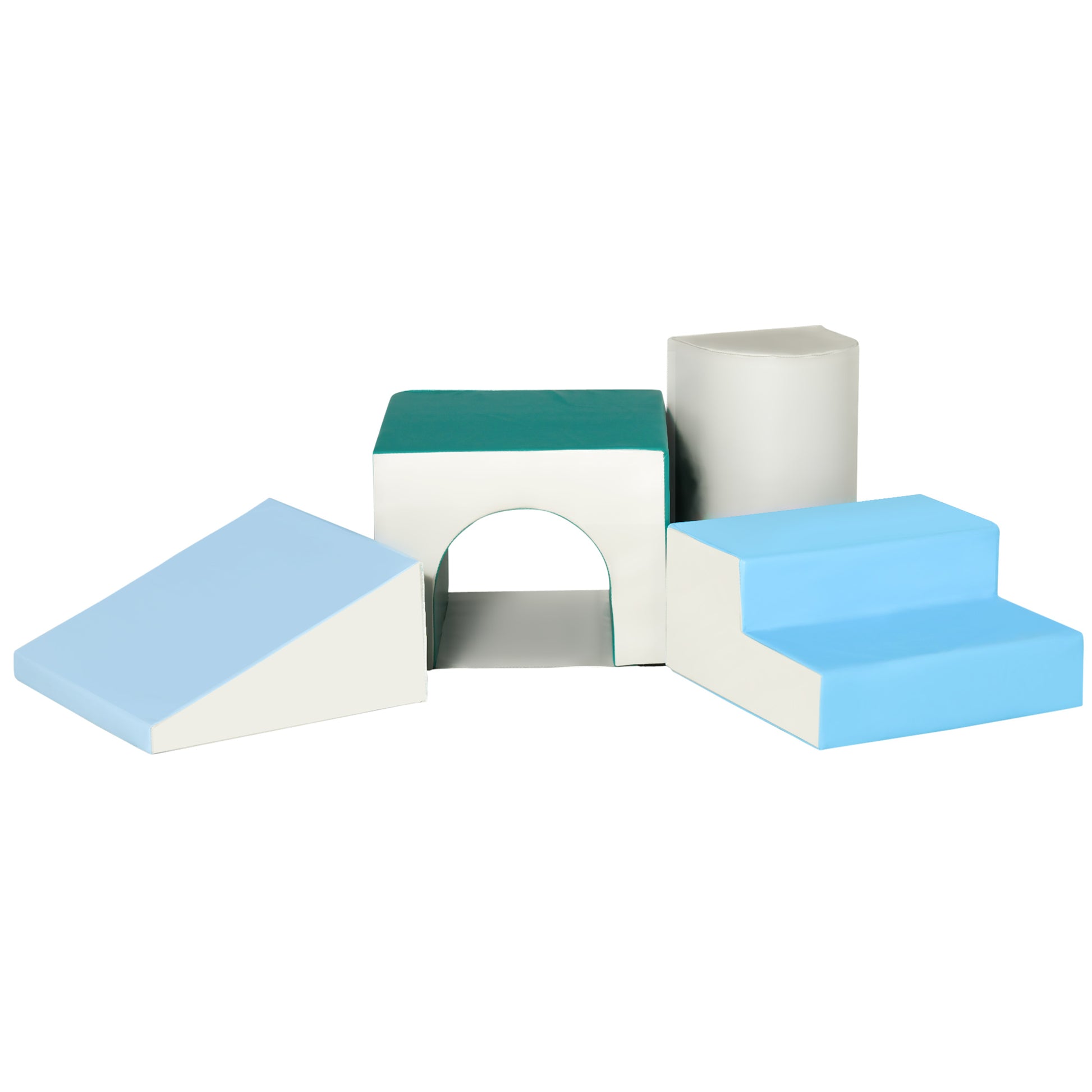 4 PCS. Foam Building Blocks Children Soft Blocks Climbing Building Blocks Soft Foam Blocks Giant Building Blocks Building Toys Large Building Blocks Building Set for Babies & Toddlers Light Gray