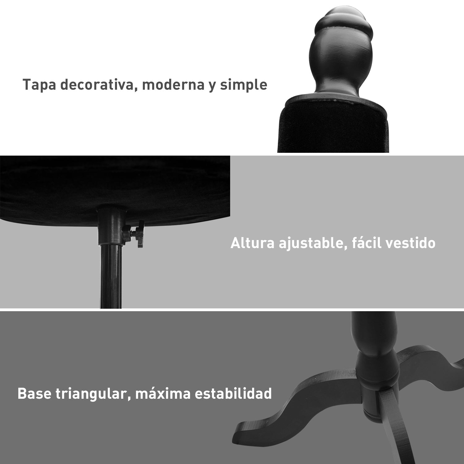 Sewing Mannequin Woman Mannequin Adjustable 130-168 cm with Wooden Tripod 50 Colorful Pins for Fashion Photography Clothing Exhibition Black