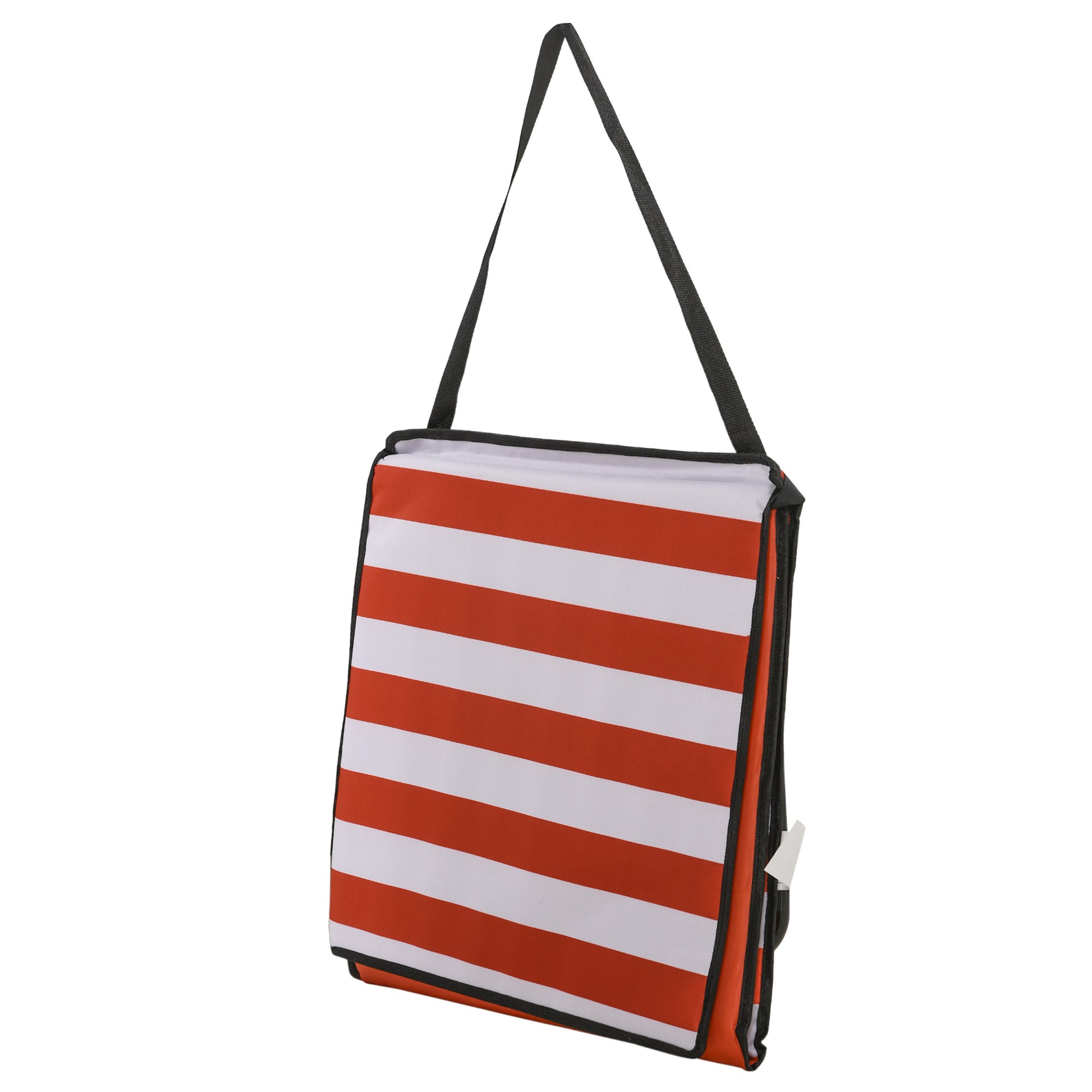 2-Piece Beach Mat Set, Foldable Beach Lounger with Carrying Bag, Adjustable Backrest, Sun Lounger with 110 kg Weight Capacity, Beach Mat, Magazine Pocket for Garden Outdoor, Red
