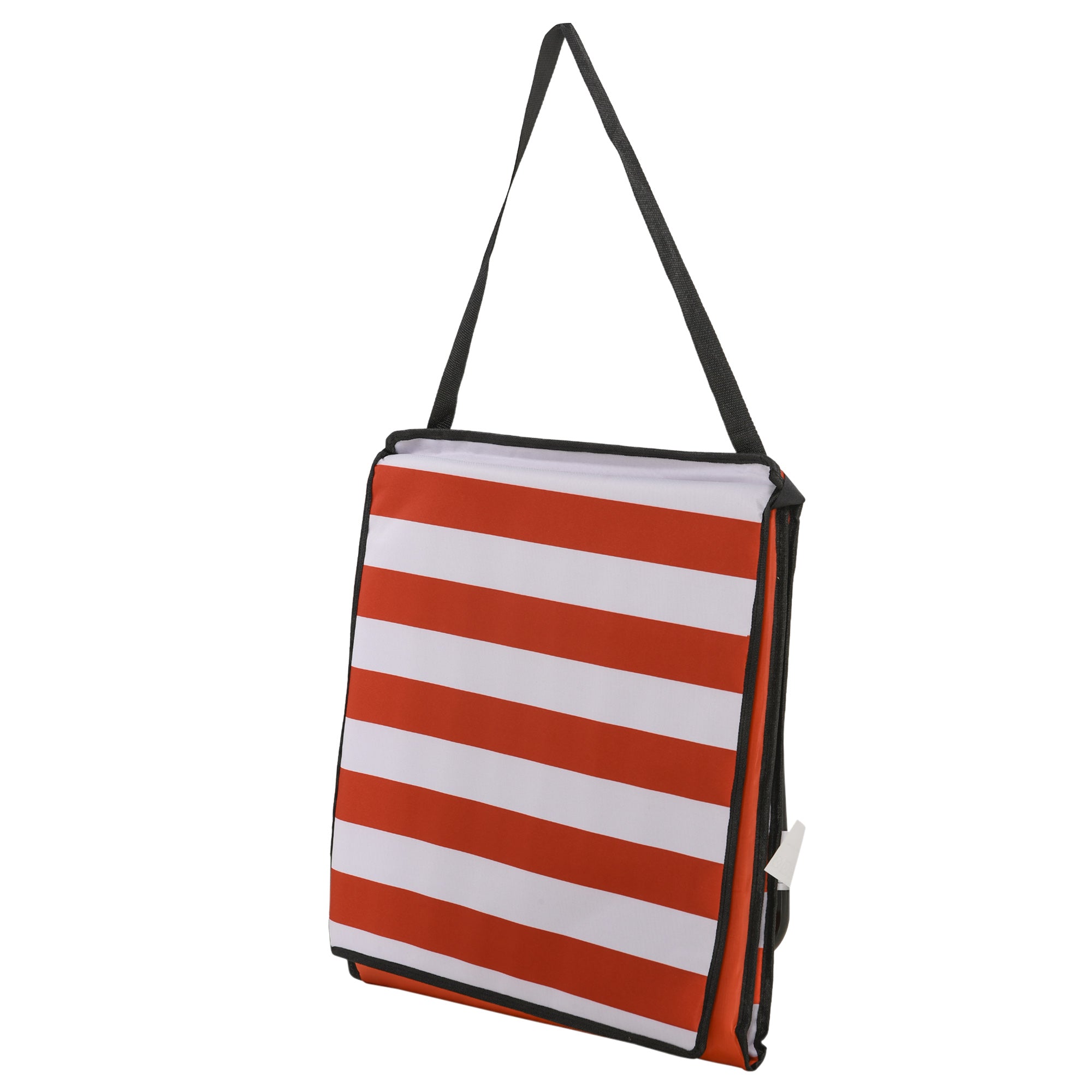 2-Piece Beach Mat Set, Foldable Beach Lounger with Carrying Bag, Adjustable Backrest, Sun Lounger with 110 kg Weight Capacity, Beach Mat, Magazine Pocket for Garden Outdoor, Red