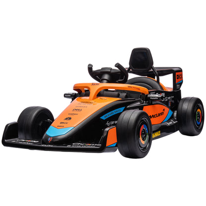 Kids Electric Car, 12V Children's Vehicle with 2.4G Remote Control, MP3 USB, Electric Vehicle with Suspension, Horn, 3-5km/h, for 3-5 Years Old Kids, Orange
