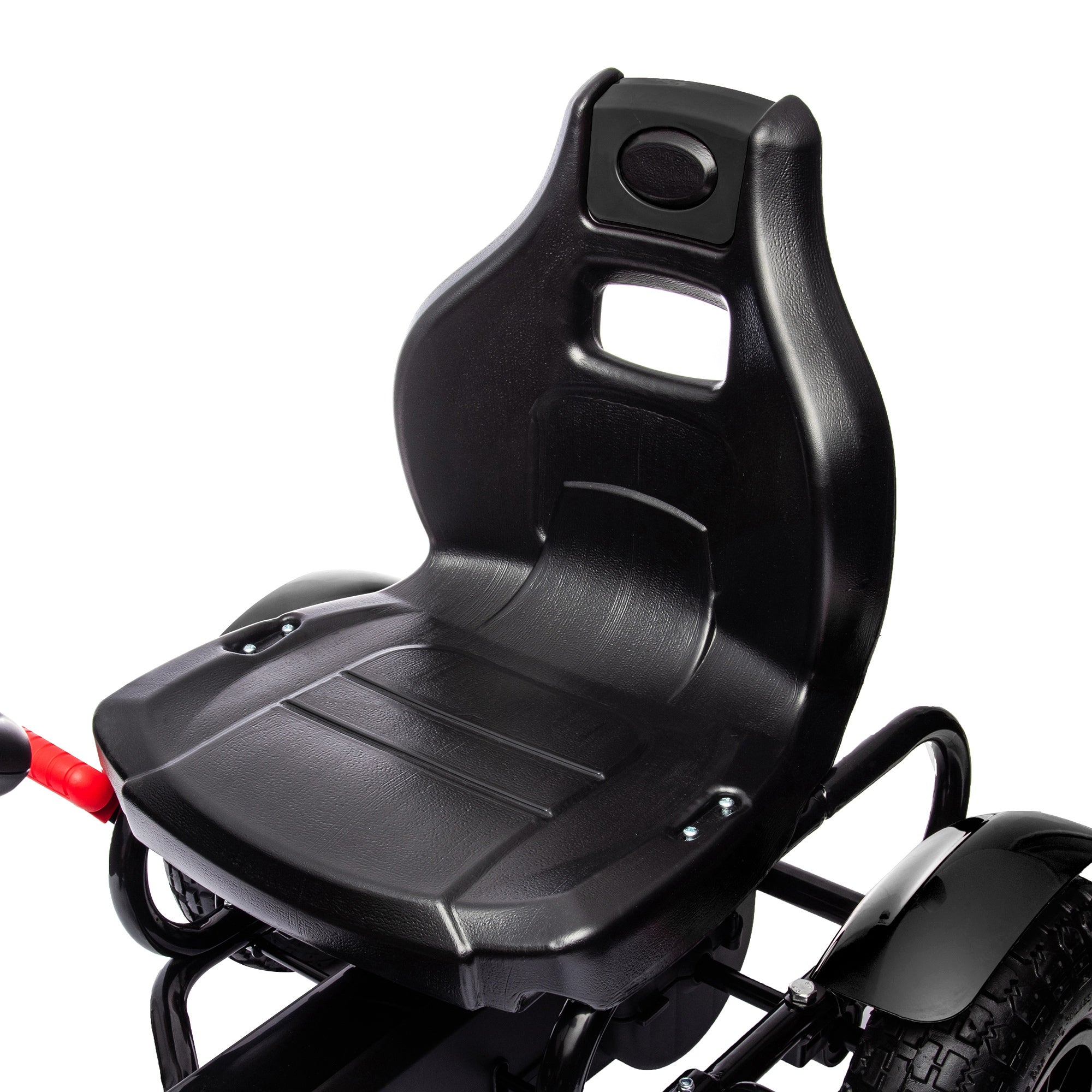 Go-Kart Pedal Car with Handbrake, Adjustable Seat, Forward and Reverse Gears, Pedal Car Toy for Children 5-12 Years Black