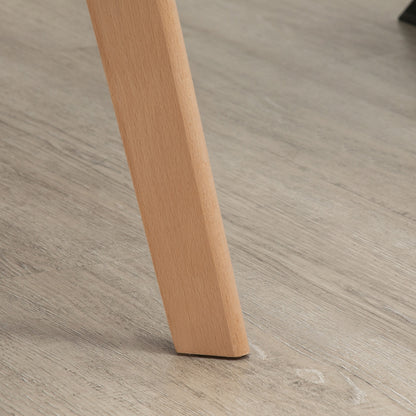 Dining Chairs Set of 2, Kitchen Chair with Armrest, Backrest, Upholstered Chairs with Velvet Look, Living Room Chair with Wooden Legs for Kitchen, Dining Room, Gray