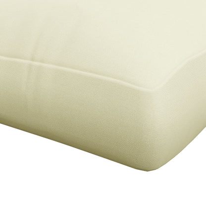 Set of 2 seat and back cushions for Garden Bench, Loveseat, 2-Seater Pallet Sofa High Comfort dimensions 120L x 80W x 12H cm Polyester Cream