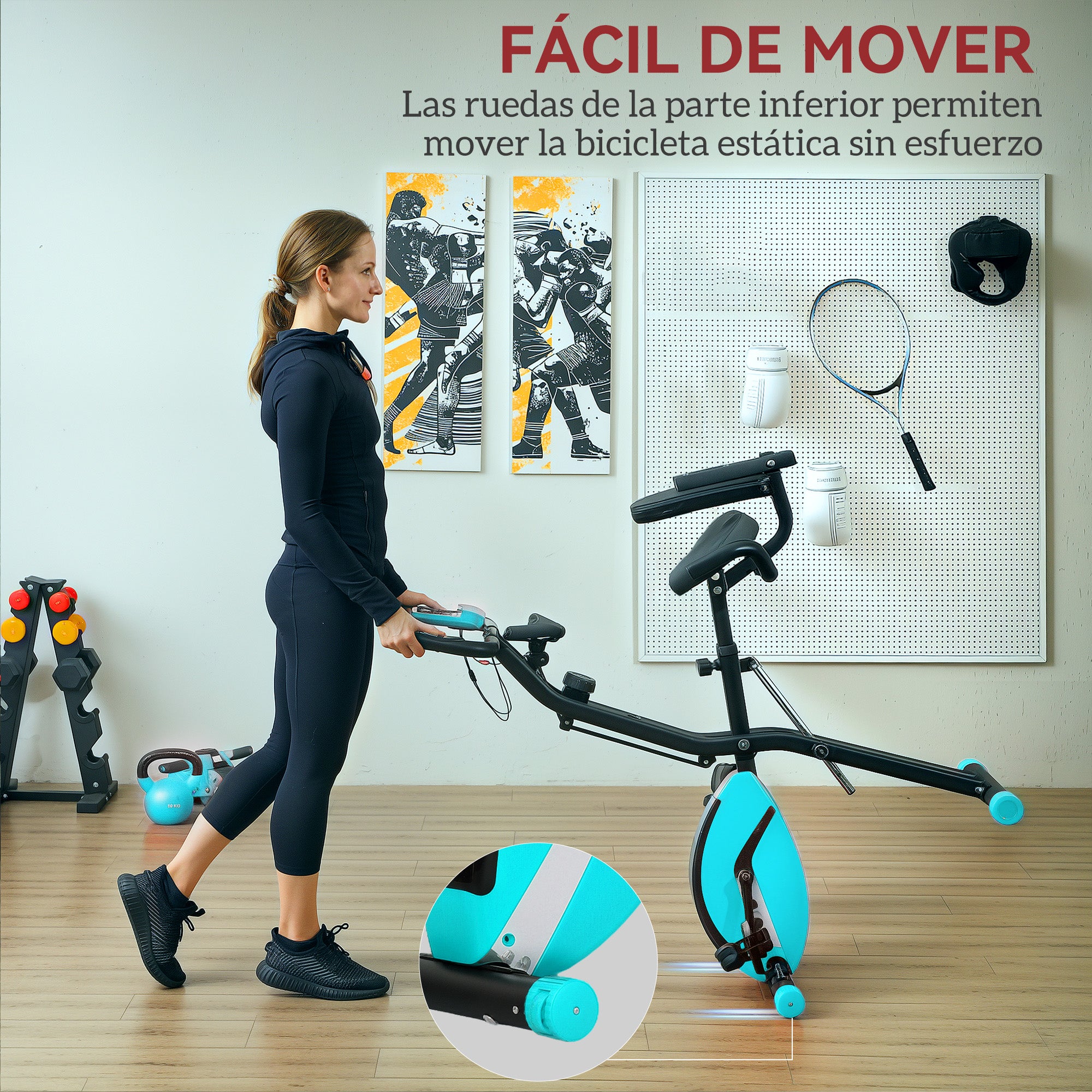SPORTNOW Foldable Stationary Bike with Backrest Quiet Exercise Bike with 8 Resistance Levels Adjustable Seat Flywheel LCD Screen Resistance Band Load 110 kg Green