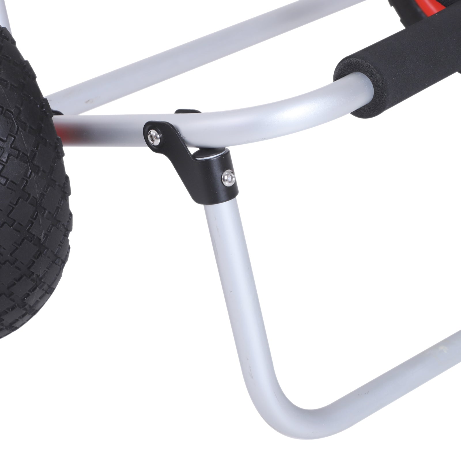 Folding Canoe Trolley up to 90 kg Aluminum Transport Cart Kayak Cart Boat Cart with Strap Wheels Padded Surf Cart Canoe Cart Boat Trailer Trolley for Surfboard Board Inflatable Boat