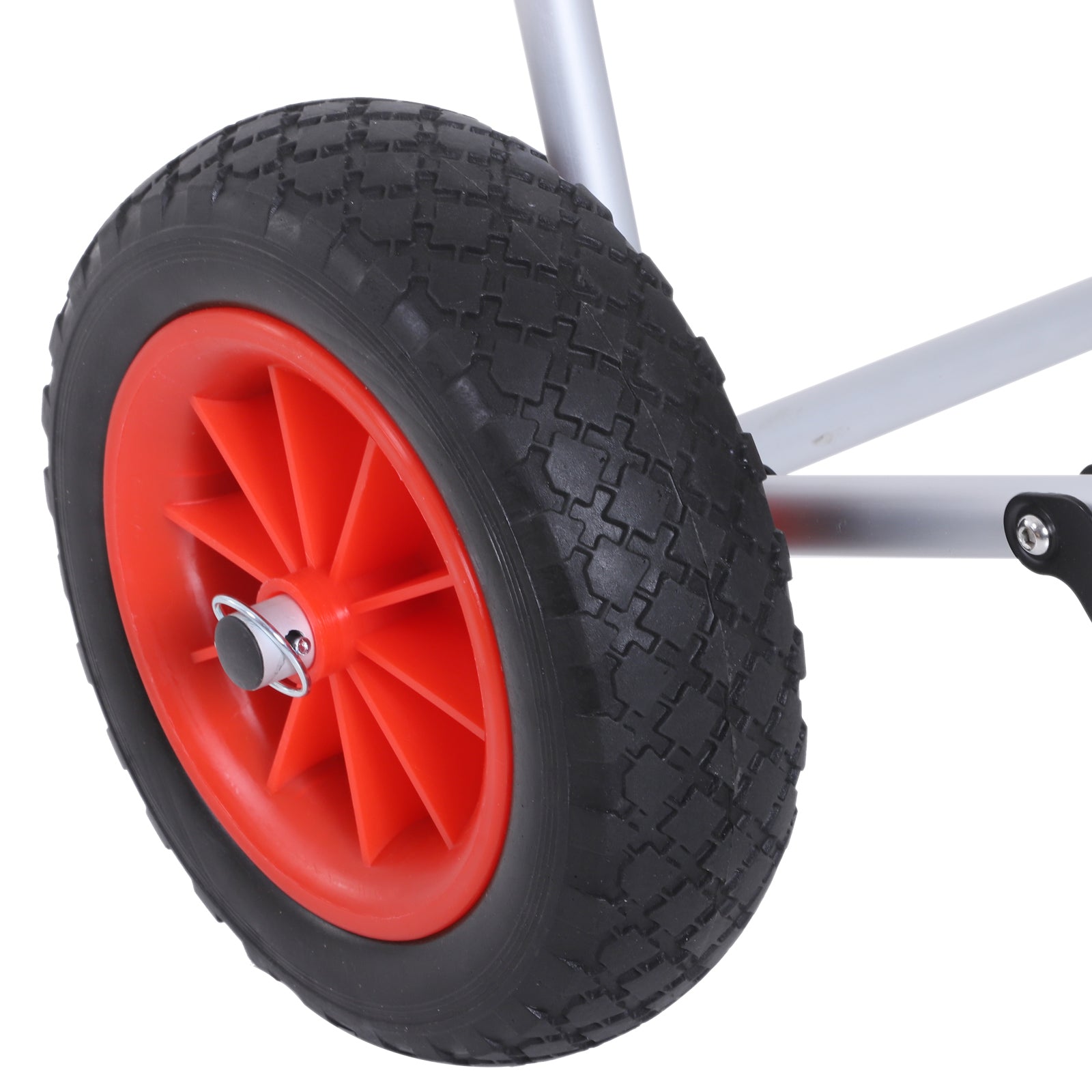 Folding Canoe Trolley up to 90 kg Aluminum Transport Cart Kayak Cart Boat Cart with Strap Wheels Padded Surf Cart Canoe Cart Boat Trailer Trolley for Surfboard Board Inflatable Boat