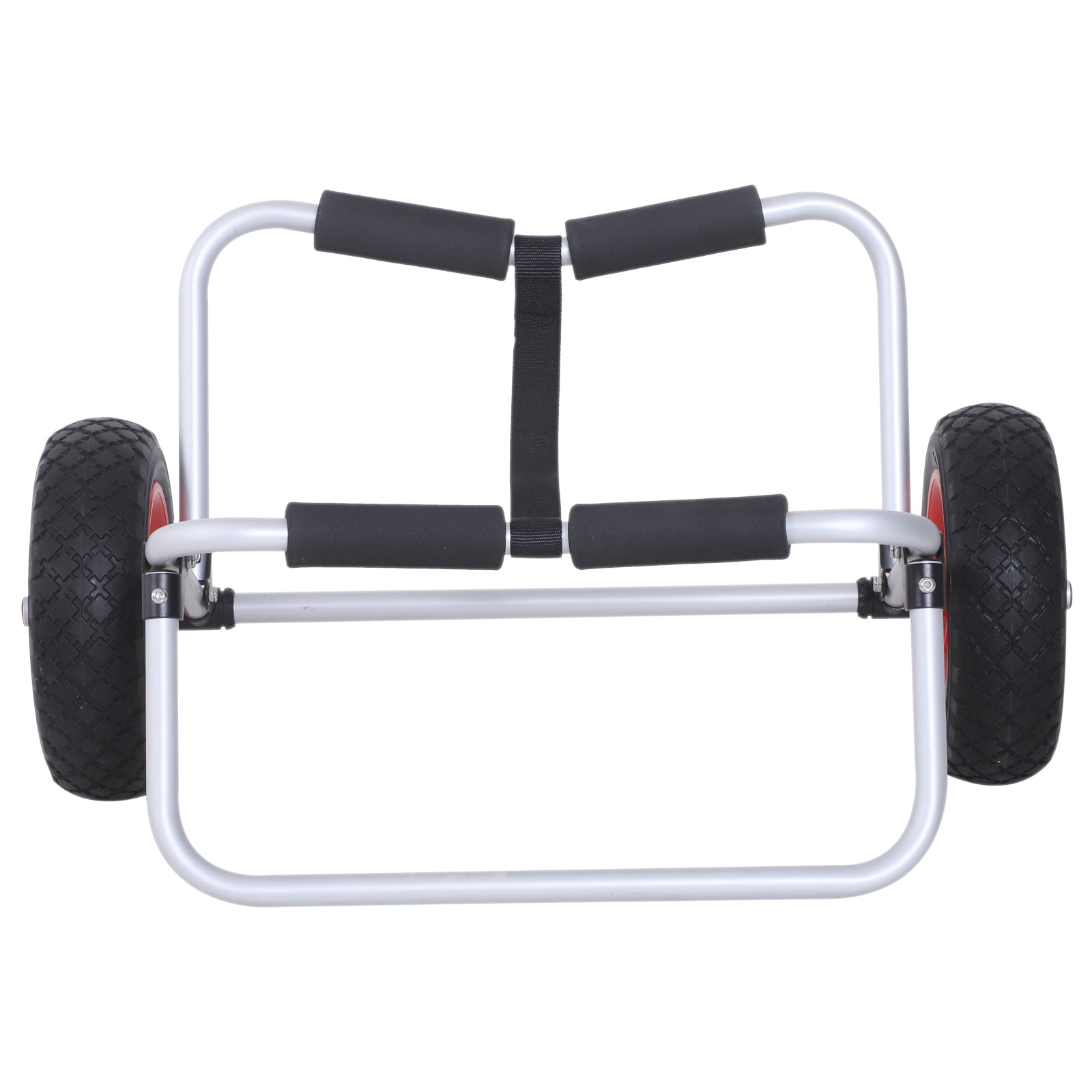 Folding Canoe Trolley up to 90 kg Aluminum Transport Cart Kayak Cart Boat Cart with Strap Wheels Padded Surf Cart Canoe Cart Boat Trailer Trolley for Surfboard Board Inflatable Boat