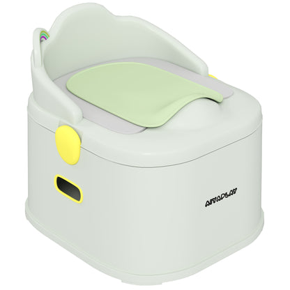 3-in-1 Child's Potty, detachable Potty, Potty with Handles, for Children 6-72 Months, up to 50 kg Capacity, Plastic, Faux Leather, Gray
