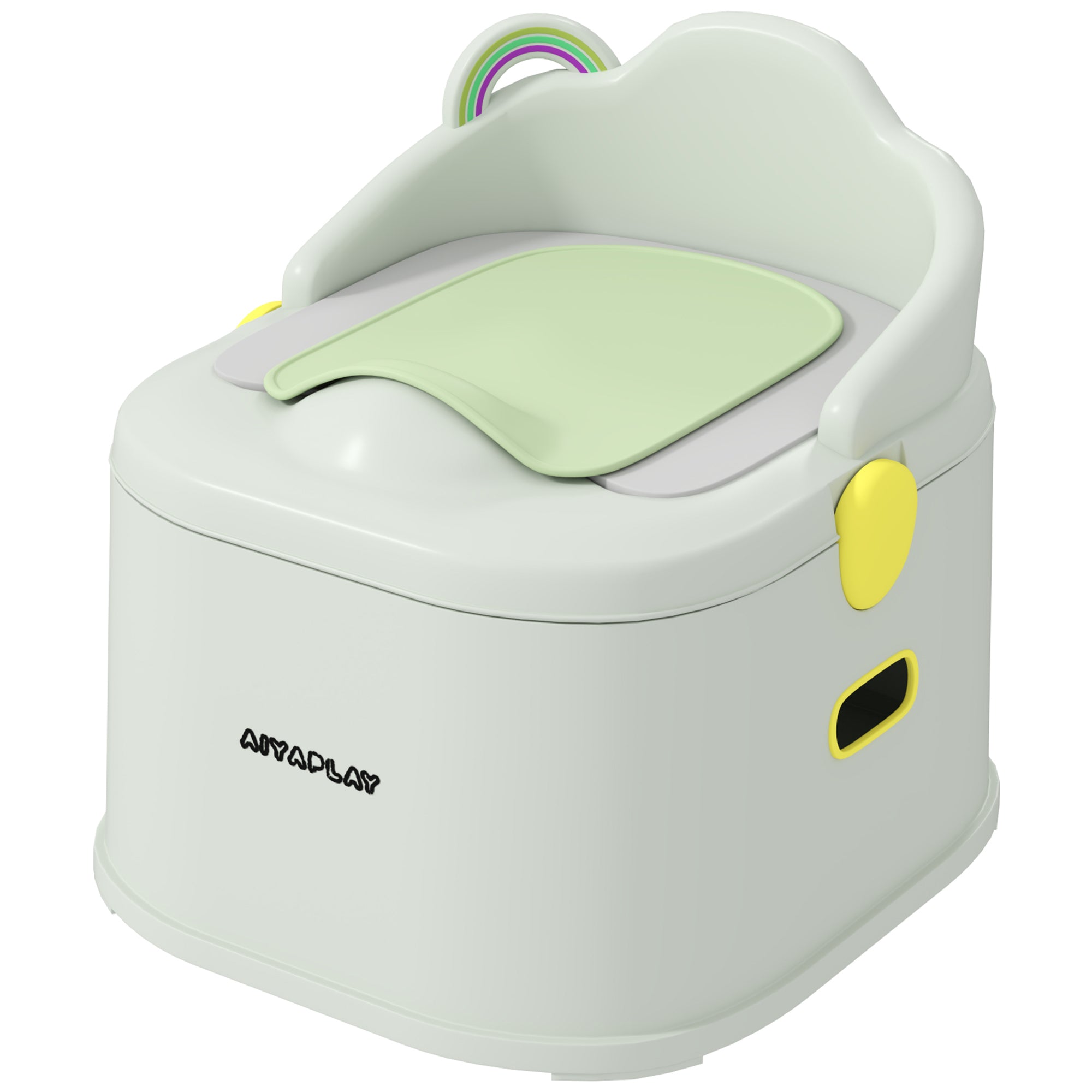 3-in-1 Child's Potty, detachable Potty, Potty with Handles, for Children 6-72 Months, up to 50 kg Capacity, Plastic, Faux Leather, Gray