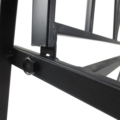 2 Seater Garden Arch with Bench, Garden Rose Arch for Climbing Plants, Flowers - Wedding Ceremony Decoration, dim. 115L x 54W x 203H cm black