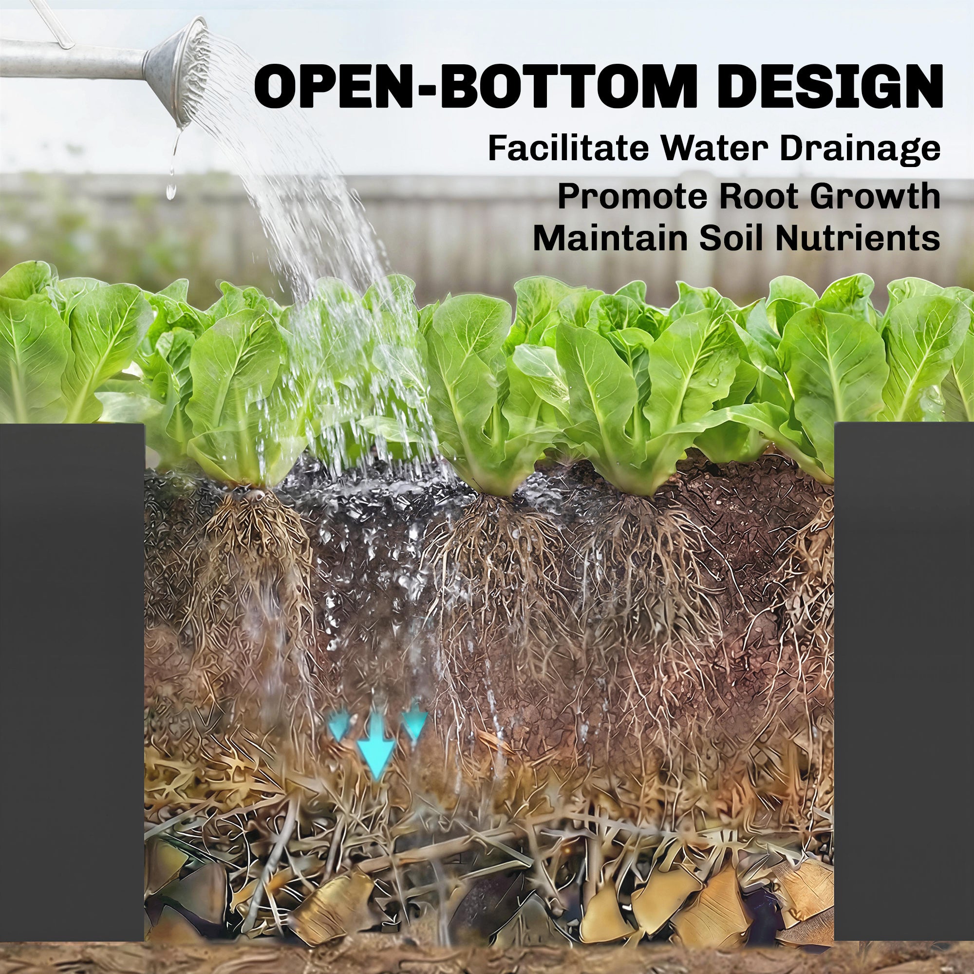 L-Shaped Galvanized Steel Raised Garden Bed – Weatherproof Corner Planter for Patio & Garden, 59 x 59 x 21.7 in (150 x 150 x 55 cm)