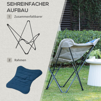 Folding Chair Foldable Camping Chair Padded Outdoor Folding Chair Holds Up to 120kg Sturdy Fishing Chair Garden Chair for Garden Camping Beach