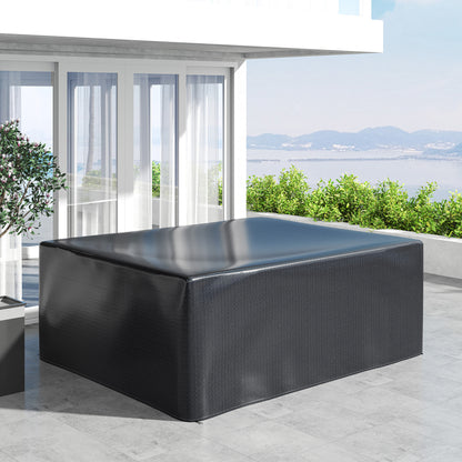 Waterproof, UV-Resistant Outdoor Furniture Cover – Protective PE Tarp for Garden Tables & Patio Furniture, Rectangular 235 x 190 x 90 cm (92.5" x 74.8" x 35.4") – Black