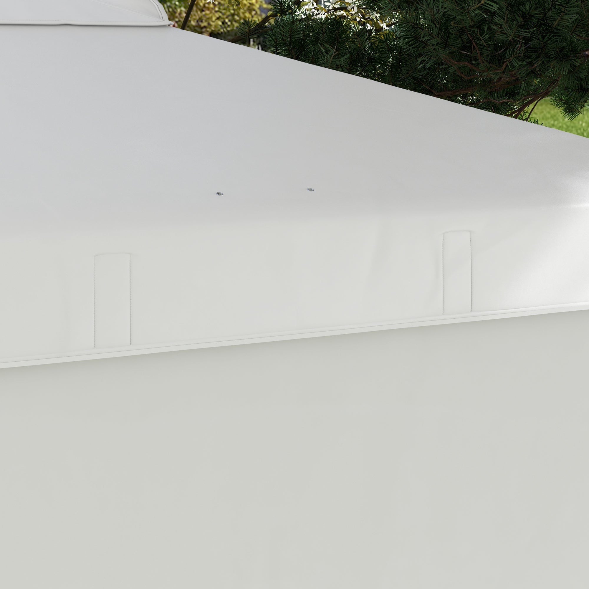 Foldable Tent 2.5x2.5 m Garden Gazebo with 1 Side Wall Adjustable Height in 3 Levels Anti-UV Waterproof and Sand Bag Canopy for Outdoor Camping Parties White