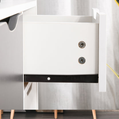 Modern Sideboard for Living Room with 3 Doors and Drawer Auxiliary Furniture for Living Room Kitchen Bedroom 90x30x72 cm White and Gray